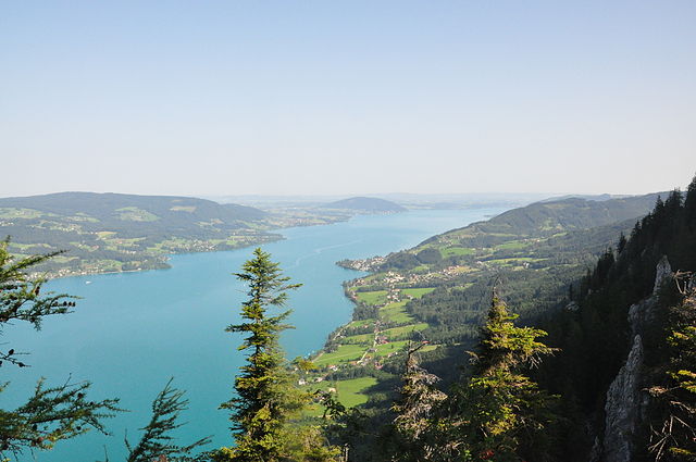 Ausblick beim Aufstieg zum Schoberstein auf den See