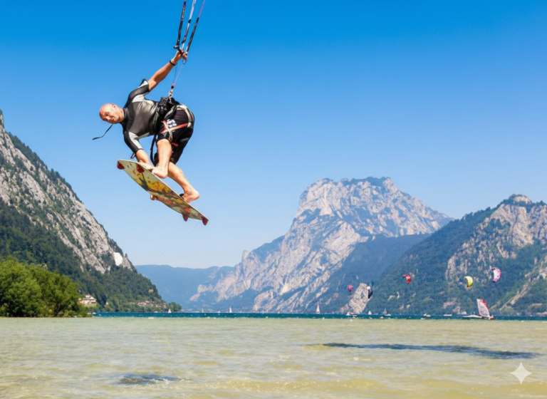 Kitesurfen am Attersee